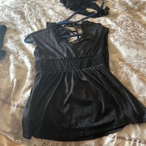 Boutique clothing- shimmery black blouse